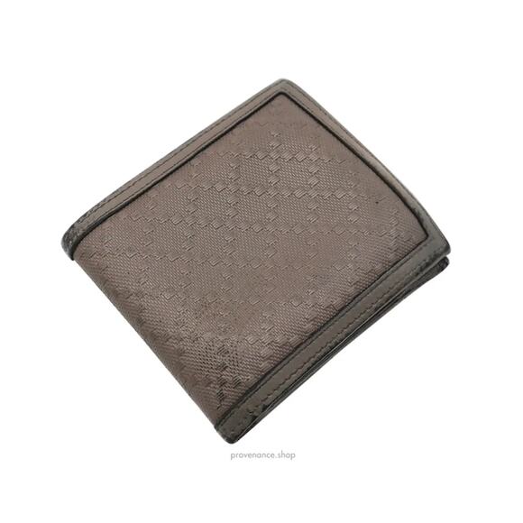 🔴 Gucci Bifold Wallet - Grey Diamante Leather - Picture 3 of 9
